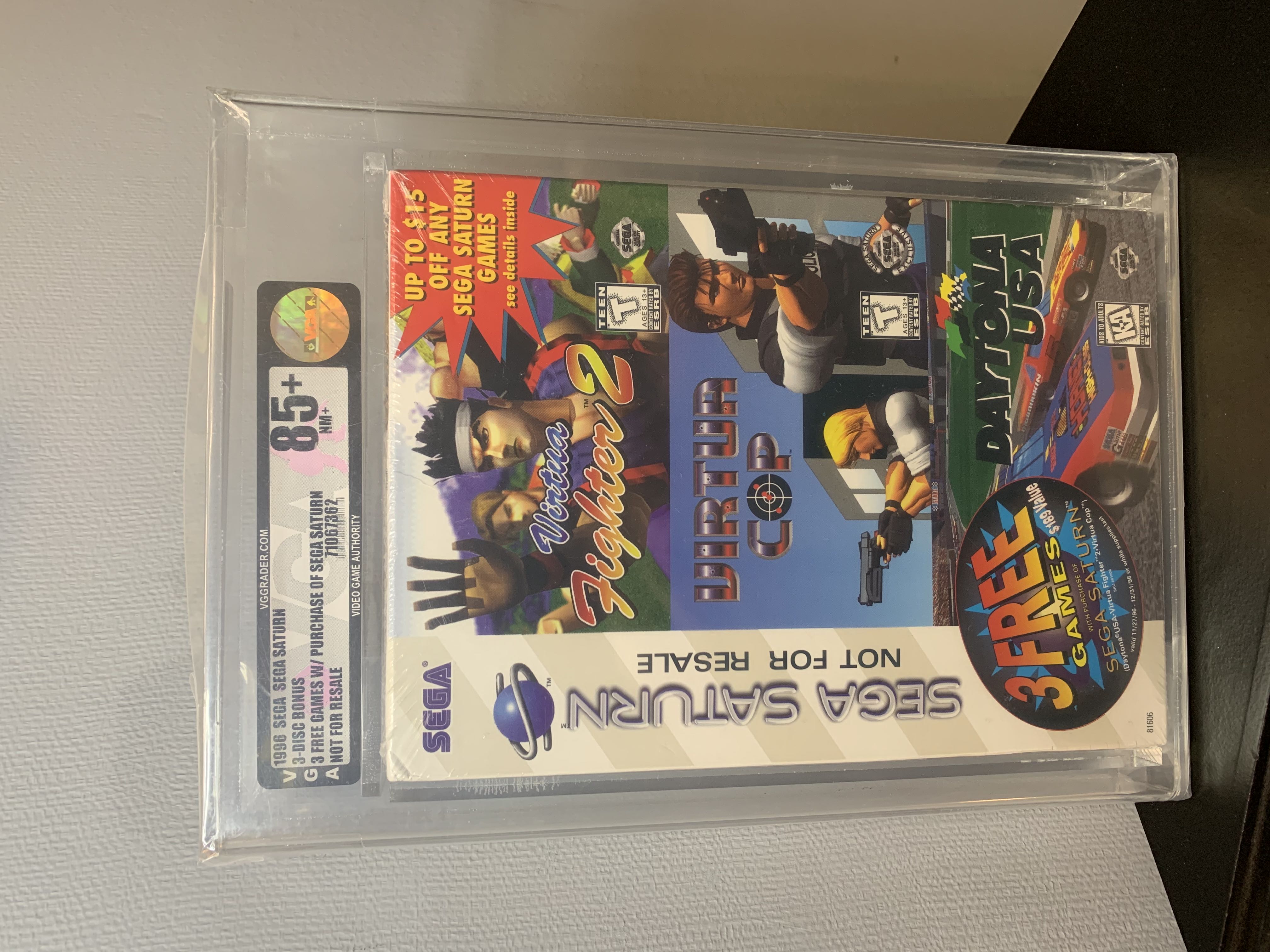Virtua Fighter 2, Virtua Cop, Daytona USA - Sega Saturn (Sega - 2) video game collectible [Barcode 010086816068] - Main Image 3