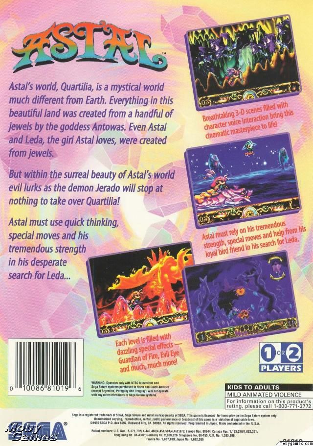 Astal - Sega Saturn (Boite Et Notice - 2) video game collectible [Barcode 010086810196] - Main Image 2