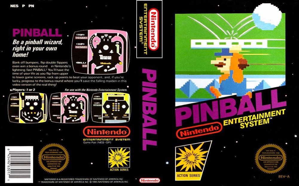 Pinball - Nintendo Entertainment System (NES) (Nintendo - 1-2) video game collectible - Main Image 3