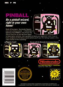 Pinball - Nintendo Entertainment System (NES) video game collectible - Main Image 2
