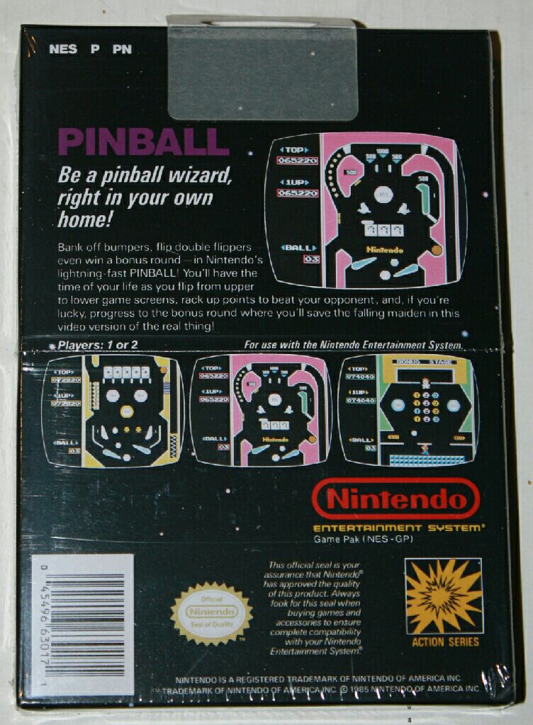 Pinball - Nintendo Entertainment System (NES) (Nintendo) video game collectible - Main Image 2