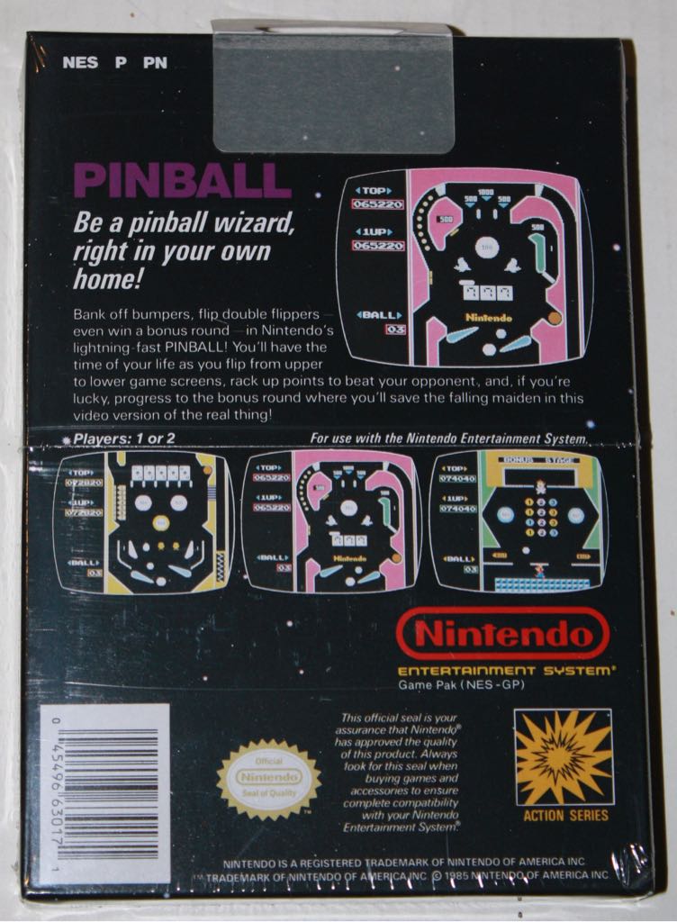 Pinball - Nintendo Entertainment System (NES) (Nintendo - 2) video game collectible - Main Image 2