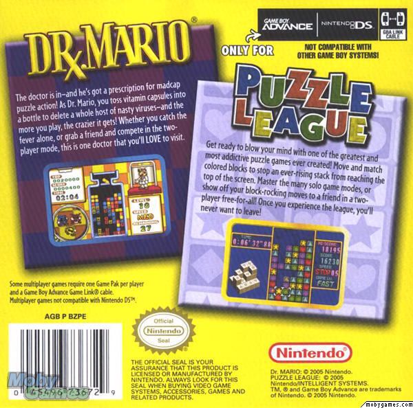 Dr Mario - Nintendo Game Boy Advance (GBA) video game collectible - Main Image 2