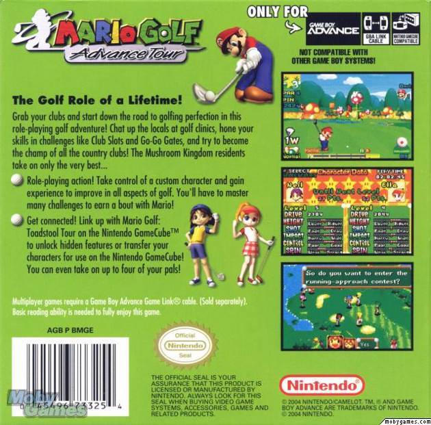 Mario Golf Advance Tour - Nintendo Game Boy Advance (GBA) (Nintendo - 1) video game collectible [Barcode 045496733254] - Main Image 2