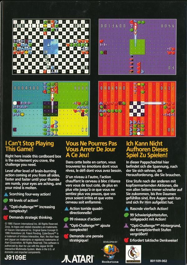 Zoop - Atari Jaguar (Atari) video game collectible [Barcode 077000401151] - Main Image 2