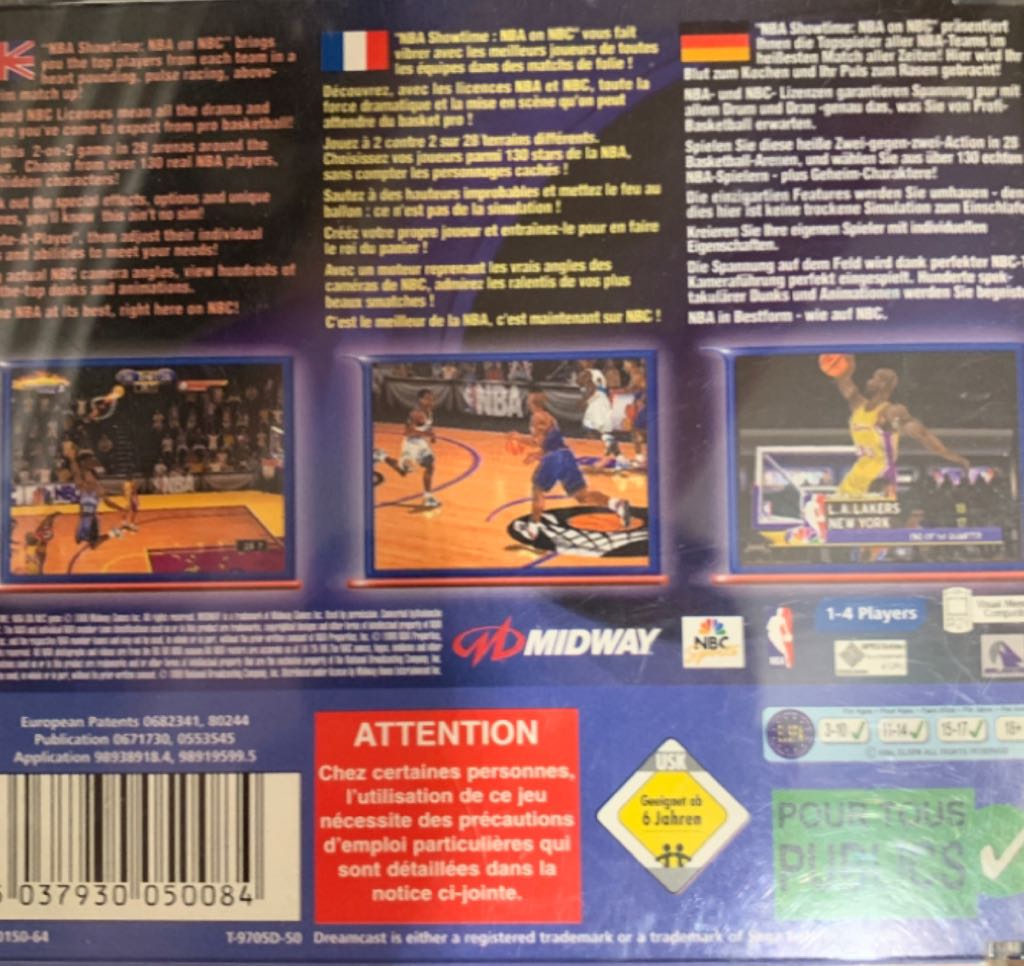 NBA Showtime: NBA On NBC - Sega Dreamcast (4) video game collectible [Barcode 5037930059483] - Main Image 2