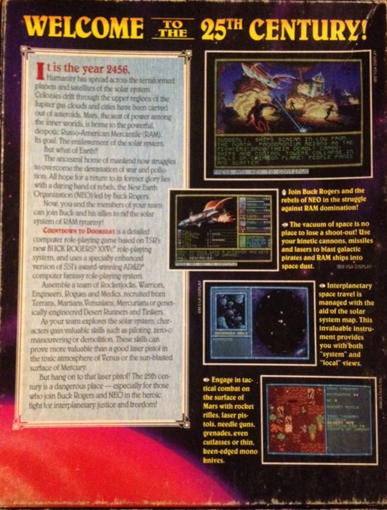 Buck Rogers Countdown to Doomsday - Commodore 64 video game collectible [Barcode 016685051350] - Main Image 2