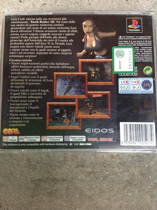 Tomb Raider III - Sony PlayStation (Eidos Interactive - 1) video game collectible [Barcode 5032921005074] - Main Image 2