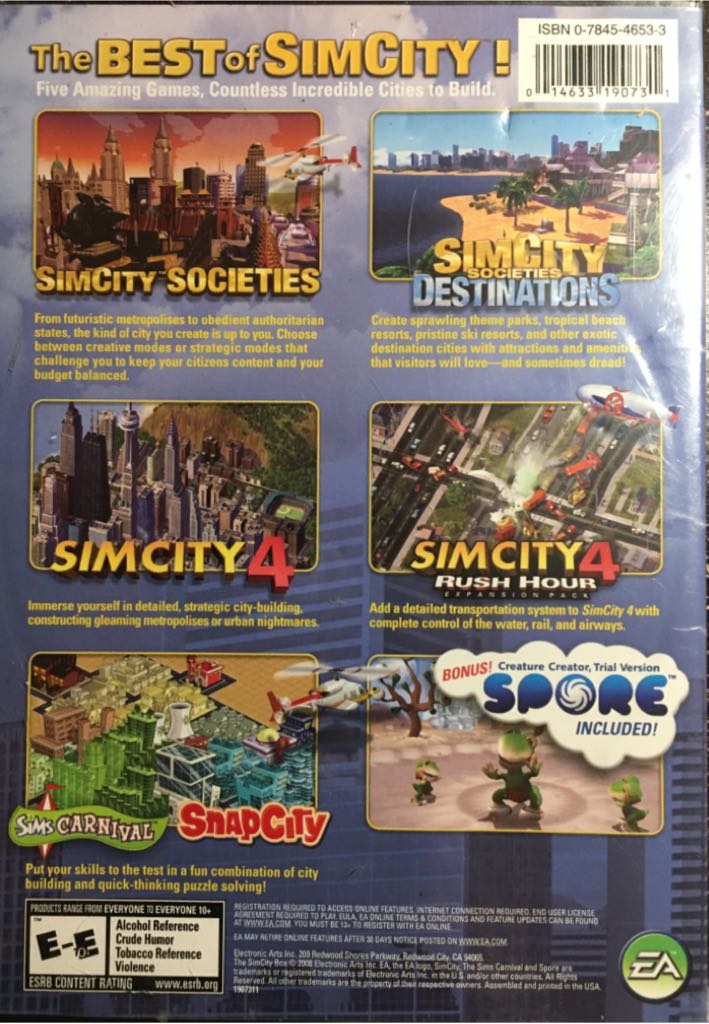 The Sim City Box - PC (Electronic Arts/EA Games - 1) video game collectible [Barcode 014633190731] - Main Image 2