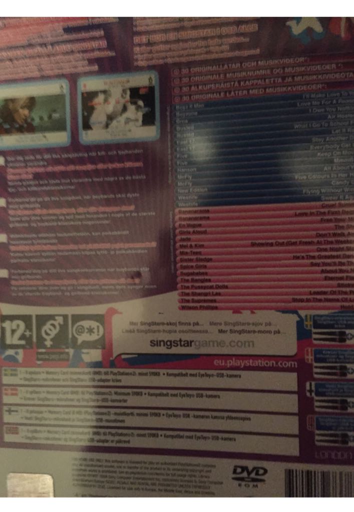 SingStar Boybands Vs Girlbands - Sony PlayStation 2 (PS2) video game collectible [Barcode 711719737858] - Main Image 2