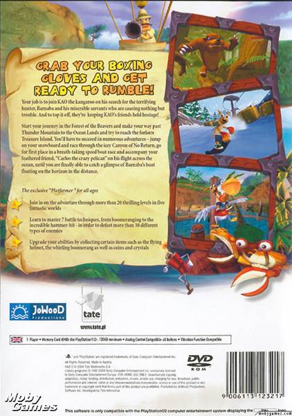 Kao The Kangaroo Round 2 - Sony PlayStation 2 (PS2) (JoWood Productions Software AG - 1) video game collectible [Barcode 742725272224] - Main Image 2