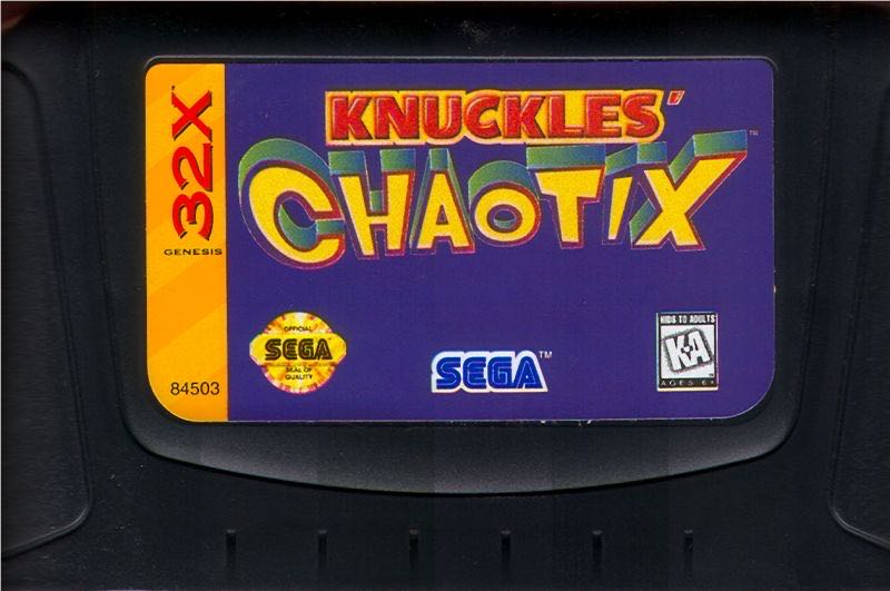 Knuckles Chaotix - Sega 32X (Sega - 2) video game collectible [Barcode 010086845037] - Main Image 3