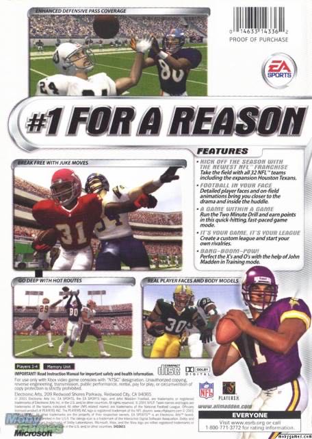 Madden 2002 - Sony PlayStation 2 (PS2) video game collectible - Main Image 2
