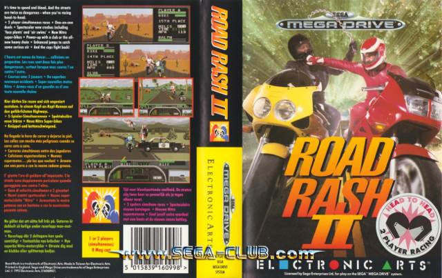 Road Rash 2 - Sega Mega Drive (EA / Electronic Arts - 2) video game collectible [Barcode 5015839160998] - Main Image 2