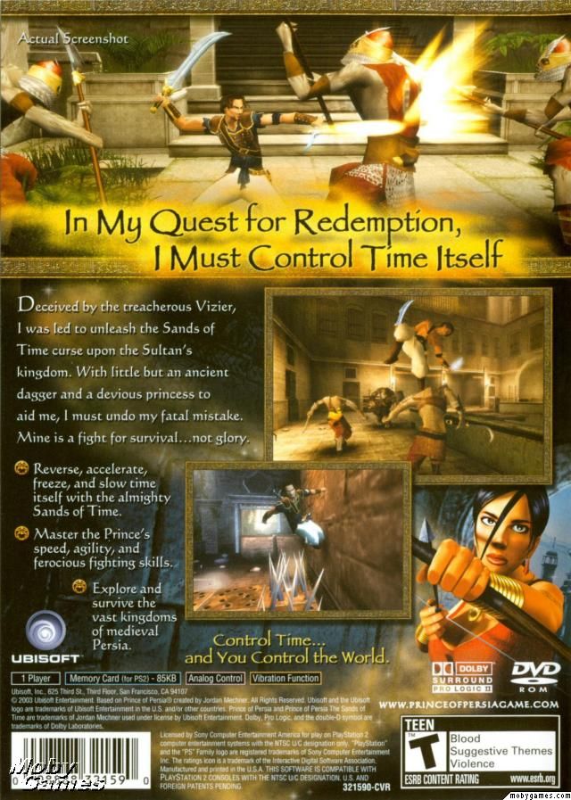 Prince of Persia: The Sands of Time - Sony PlayStation 2 (PS2) (Ubisoft - 1) video game collectible - Main Image 2
