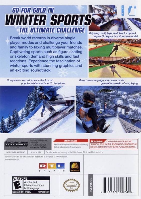 Winter Sports The Ultimate Challenge - Nintendo Wii (Nintendo) video game collectible [Barcode 1531500074] - Main Image 2