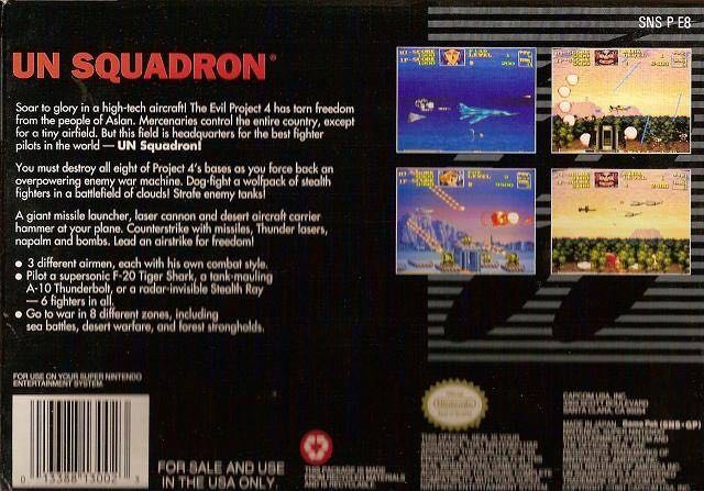 U.N. Squadron - Nintendo Super Nintendo Entertainment System (SNES) (Capcom - 1) video game collectible - Main Image 2