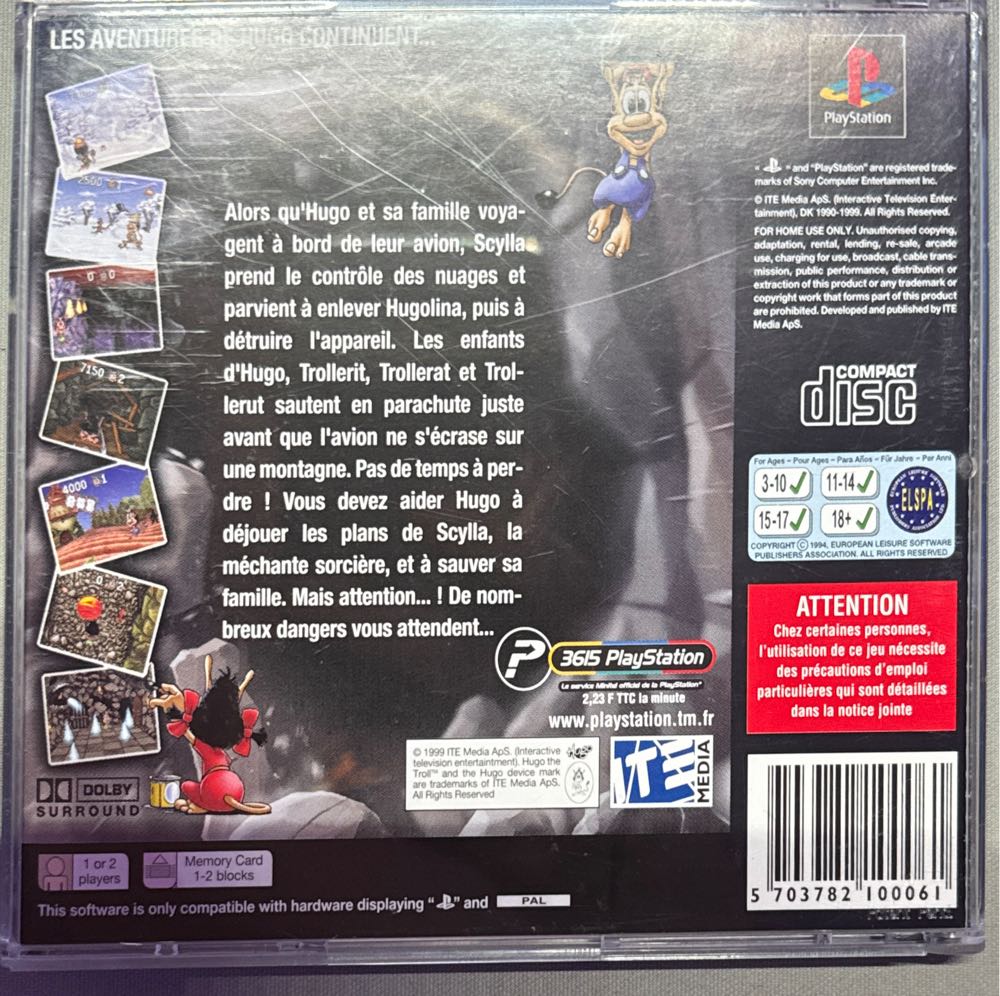 Hugo 2 - Sony PlayStation video game collectible [Barcode 5703782100061] - Main Image 2