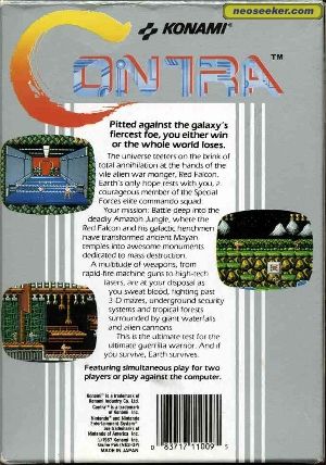 Contra - Nintendo Entertainment System (NES) video game collectible - Main Image 2