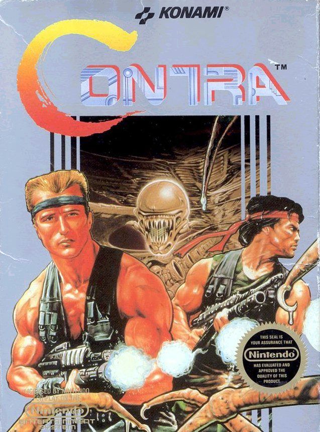 contra - Nintendo Entertainment System (NES) (Konami) video game collectible - Main Image 1