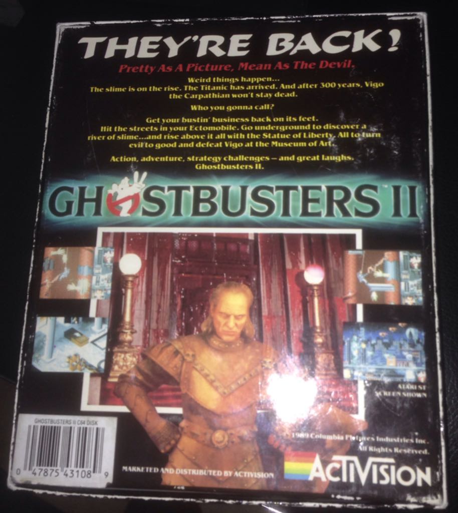 Ghostbusters II - Commodore 64 video game collectible [Barcode 047875431089] - Main Image 2