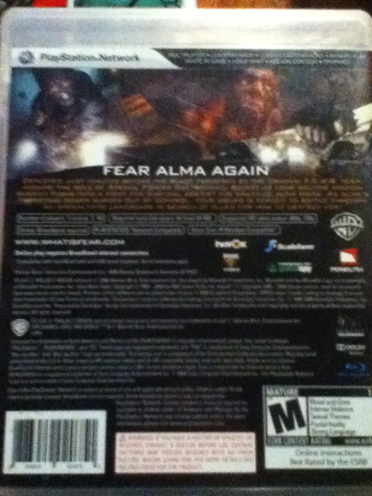 F.E.A.R. 2: Project Origin - Sony PlayStation 3 (PS3) (WB Games - 1) video game collectible [Barcode 5051888000816] - Main Image 2