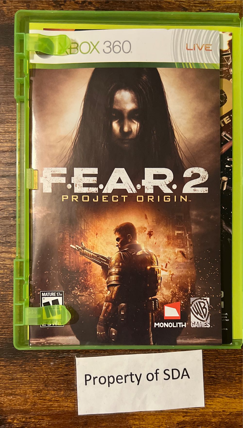 FEAR 2: Project Origin - Microsoft Xbox 360 (Warner Bros - 1) video game collectible [Barcode 883929020768] - Main Image 3