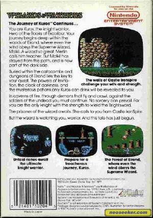 Wizards and Warriors - Nintendo Entertainment System (NES) (Rare - 1) video game collectible - Main Image 2