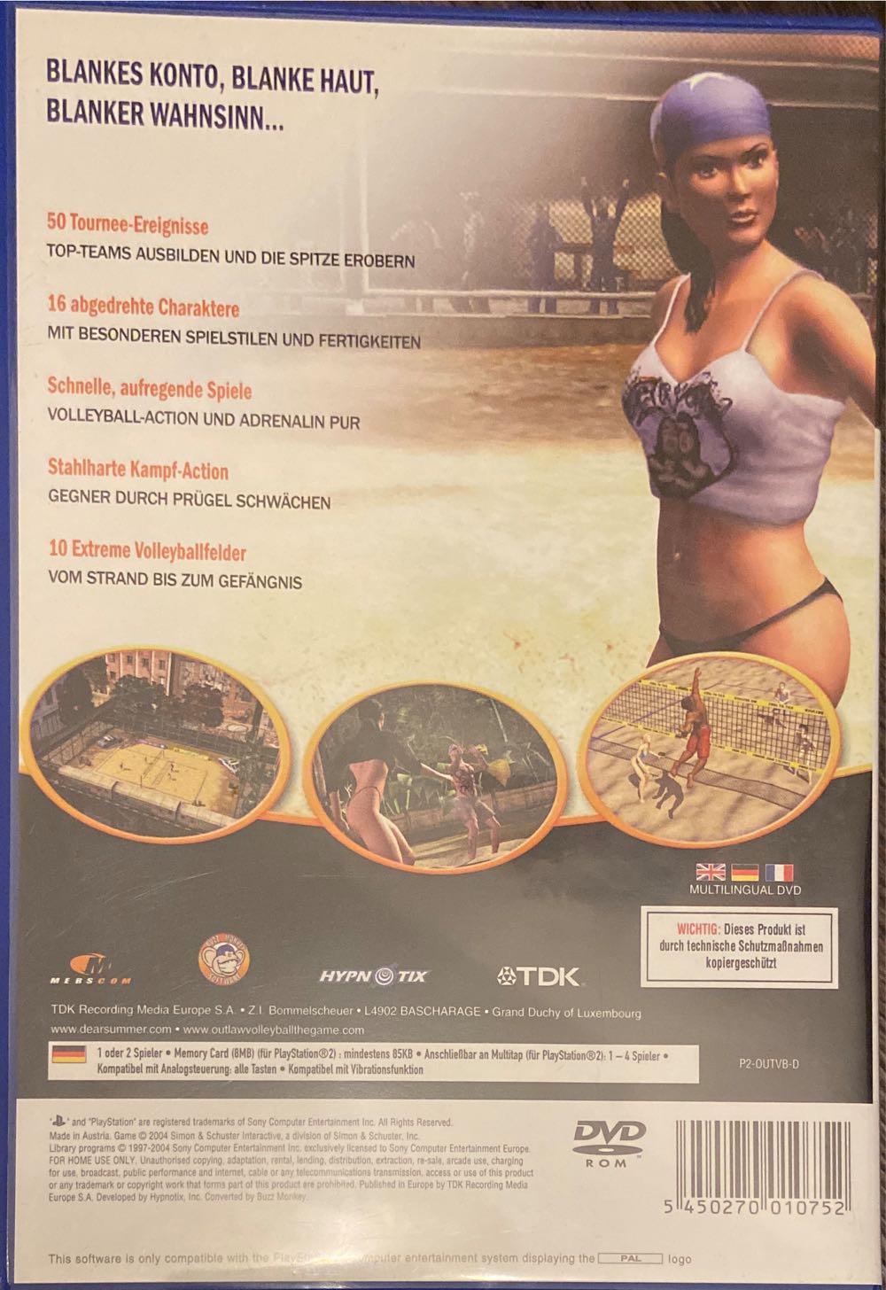 Outlaw Volleyball - Sony PlayStation 2 (PS2) video game collectible [Barcode 5450270010752] - Main Image 2