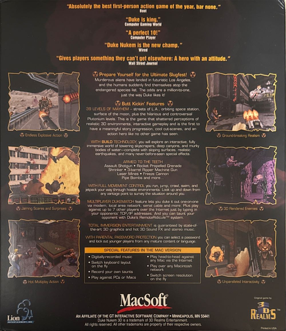 Duke Nukem 3D Atomic Edition - Apple macOS (MacSoft) video game collectible [Barcode 722242513321] - Main Image 2