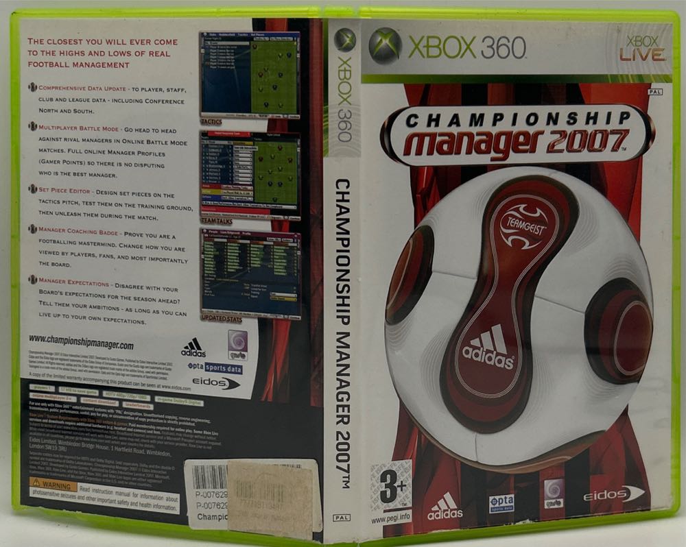 Championship Manager 2007 - Microsoft Xbox 360 video game collectible [Barcode 5021290027930] - Main Image 3