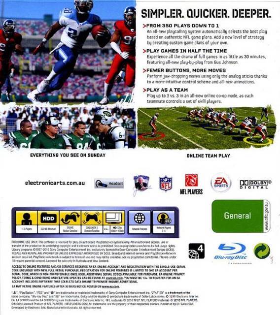 Madden Nfl 11 - Sony PlayStation 3 (PS3) (EA) video game collectible - Main Image 2