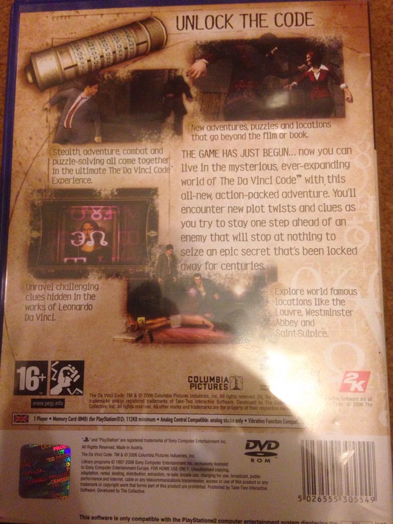 The DaVinci Code - Sony PlayStation 2 (PS2) video game collectible - Main Image 2