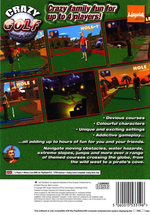 Crazy Golf World Tour - Sony PlayStation 2 (PS2) (Liquid Games - 1-4) video game collectible [Barcode 5060015533196] - Main Image 2