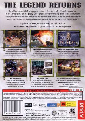 Unreal Tournament 2003 - PC (Infogrames - 1) video game collectible [Barcode 3546430108741] - Main Image 2