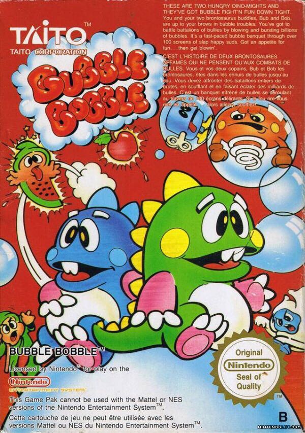 Bubble Bobble - Nintendo NES Classic video game collectible - Main Image 1