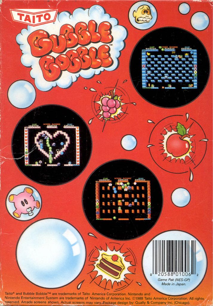 Bubble Bobble  - Nintendo Entertainment System (NES) video game collectible - Main Image 2