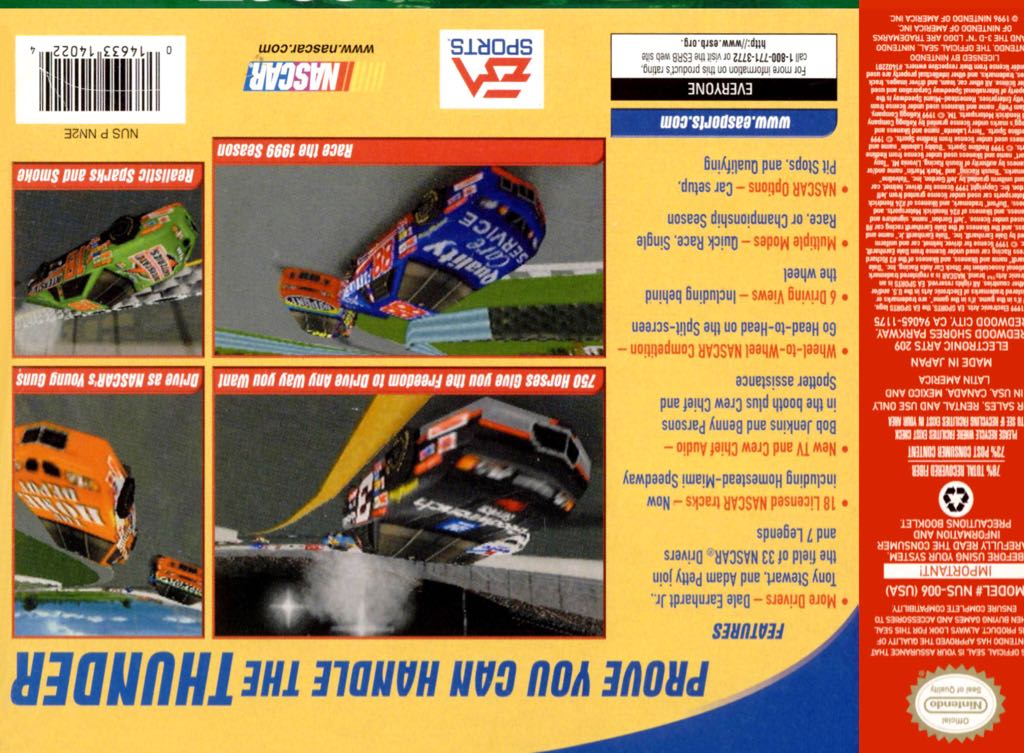 Nascar 2000 - Nintendo 64 (N64) (Ea Sports - 1-4) video game collectible - Main Image 2
