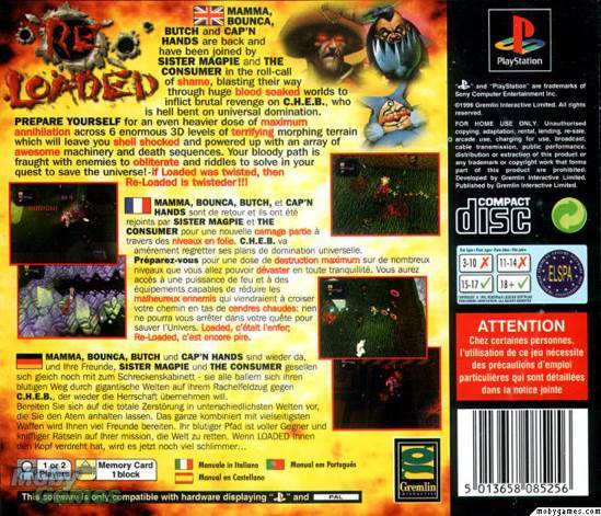 Re-loaded - Sony PlayStation (Interplay Entertainment - 2) video game collectible [Barcode 5013658085256] - Main Image 2