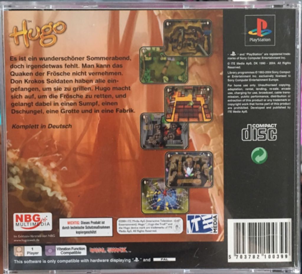 PS1 / Hugo - Frog Fighter - Sony PlayStation (1) video game collectible [Barcode 5703782100399] - Main Image 2