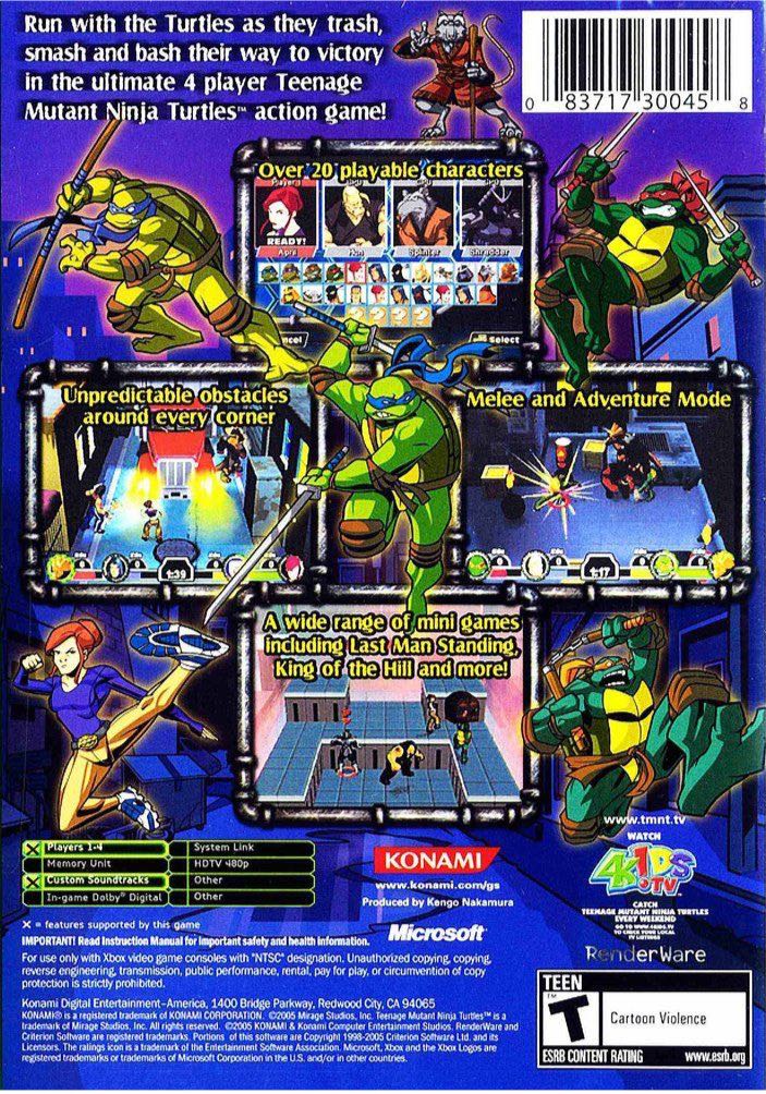Teenage Mutant Ninja Turtles: Mutant Melee - Microsoft Xbox video game collectible - Main Image 2