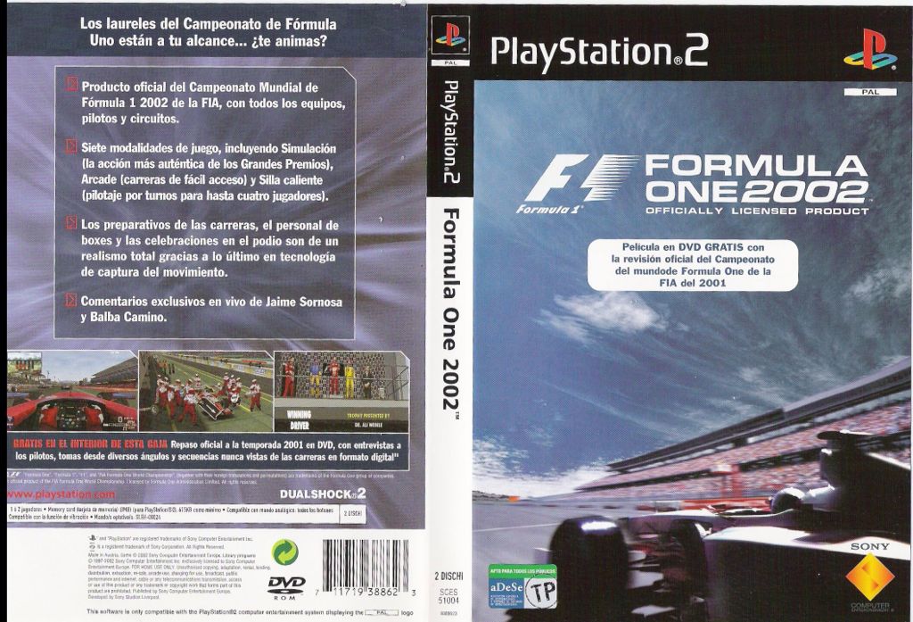 Formula One 2002 - Sony PlayStation 2 (PS2) (Sony Computer Entertainment - 2) video game collectible [Barcode 711719388227] - Main Image 2
