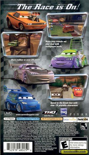 Disney Pixar Cars - Sony PlayStation Portable (PSP) (THQ - 1) video game collectible [Barcode 4005209076661] - Main Image 2