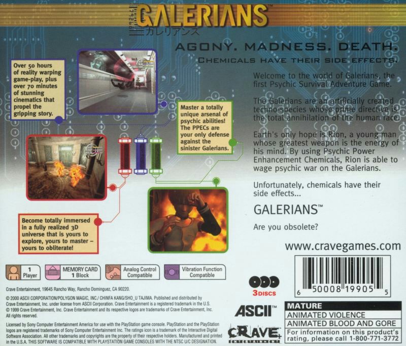 Galerians - Sony PlayStation video game collectible - Main Image 2