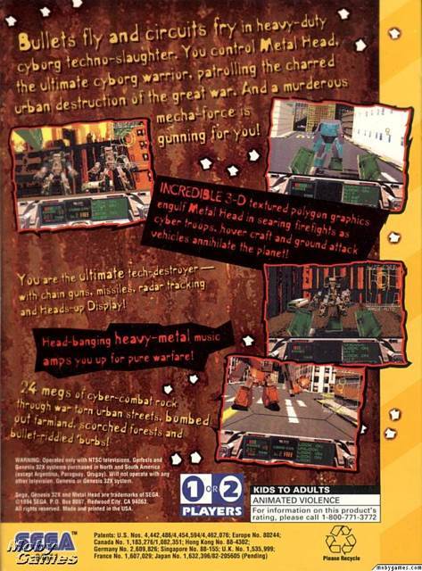 Metal Head - Sega 32X (Sega - 1) video game collectible [Barcode 010086845112] - Main Image 2