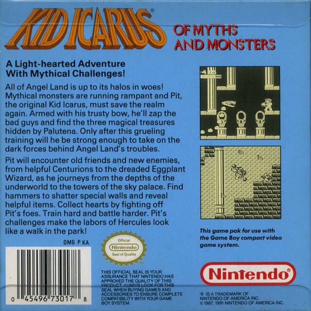 Kid Icarus - Nintendo Game Boy video game collectible - Main Image 2