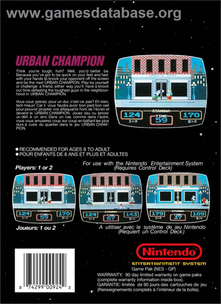 Urban Champion - Nintendo Entertainment System (NES) video game collectible - Main Image 2