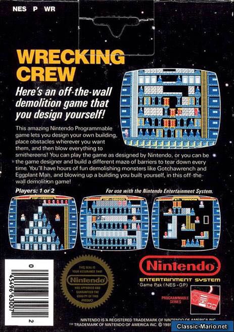 Wrecking Crew - Nintendo Entertainment System (NES) video game collectible - Main Image 2