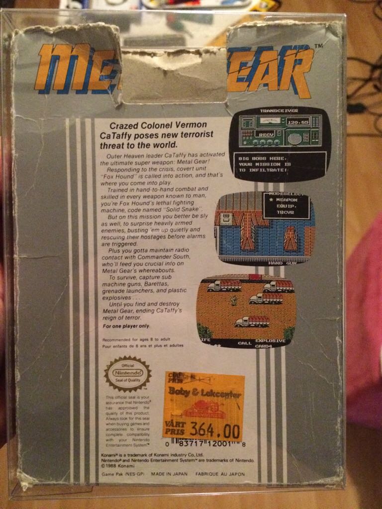 NES PC Metal Gear - PC (Ultra Games - 1) video game collectible [Barcode 0083717120018] - Main Image 2