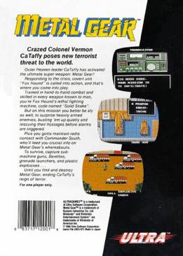 Metal Gear - Nintendo Entertainment System (NES) (Konami - 1) video game collectible [Barcode 9312651084300] - Main Image 2